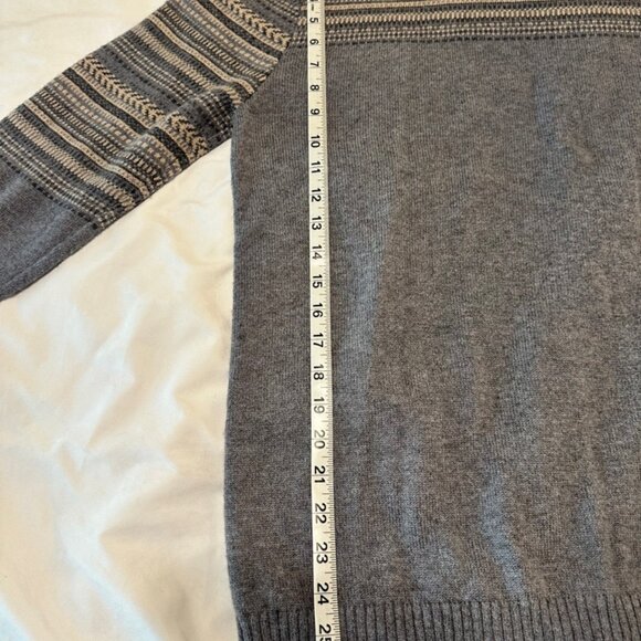 Patagonia Nordic Crew Lambswool Sweater Large Blue Beige Tan - Picture 6 of 7